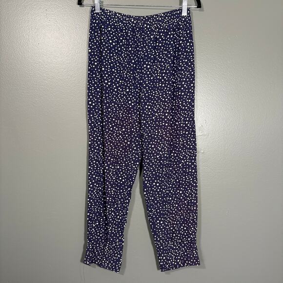 Fritzi California Vintage 1980's Blue Polka Dot Tapered Pants - Medium - Pull On - Picture 1 of 7